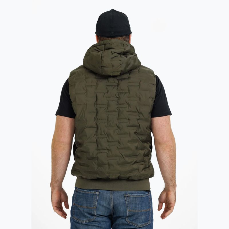 Жилет чоловічий Pitbull Carver Quilted Hooded olive 2