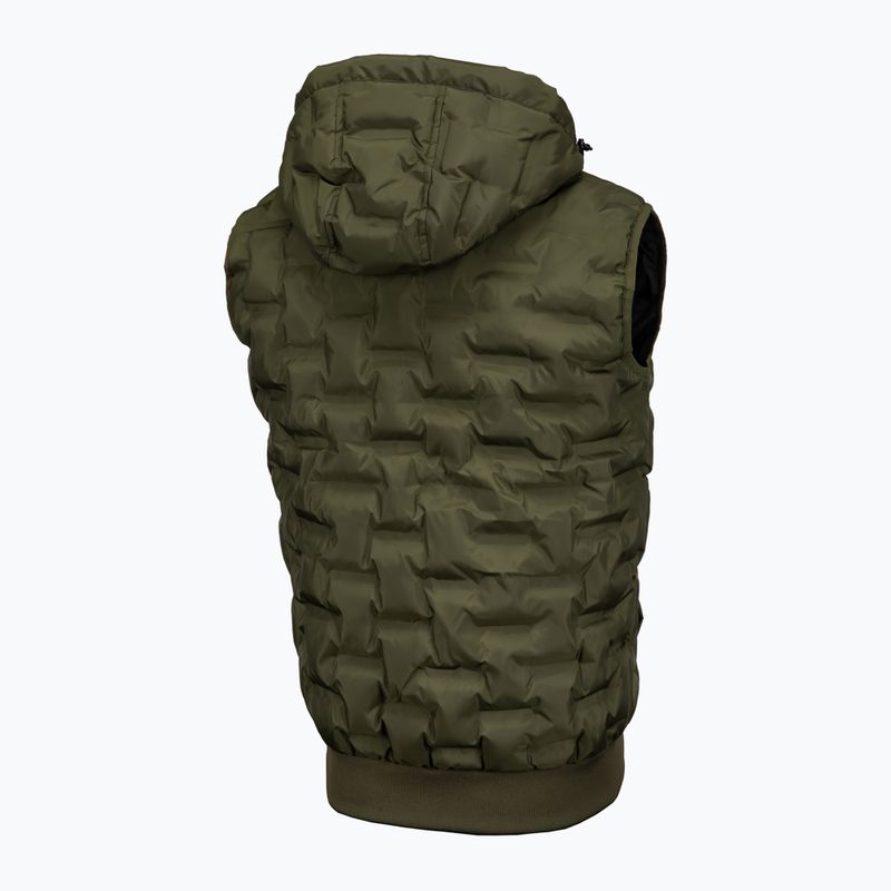 Жилет чоловічий Pitbull Carver Quilted Hooded olive 4