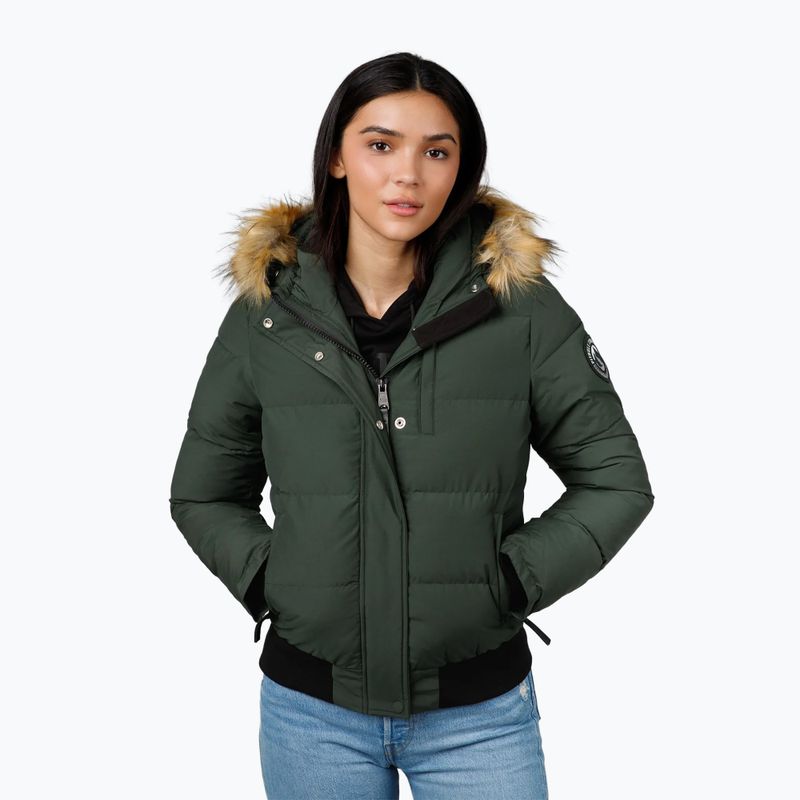 Куртка зимова жіноча Pitbull Azalea Quilted Hooded olive 4