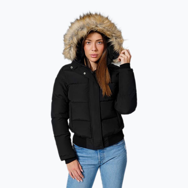 Куртка зимова жіноча Pitbull Azalea Quilted Hooded black 4