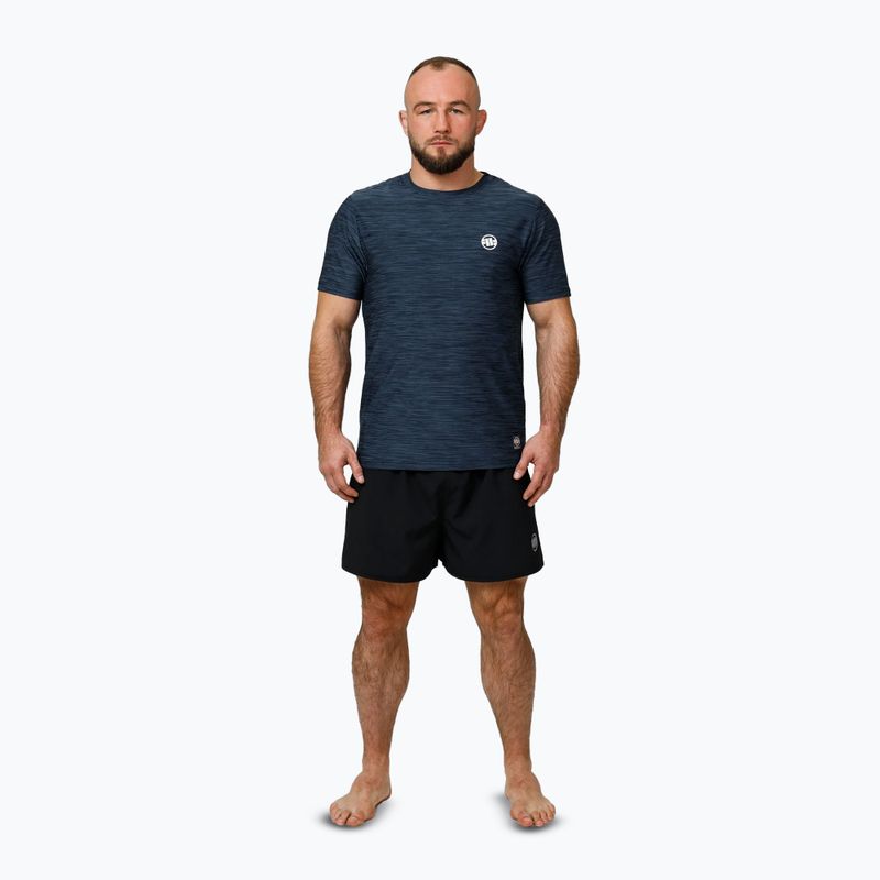 Футболка чоловіча Pitbull Small Logo Casual Sport navy melange 2