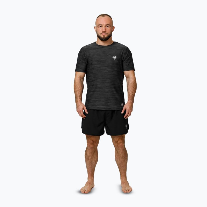 Футболка чоловіча Pitbull Small Logo Casual Sport black melange 2