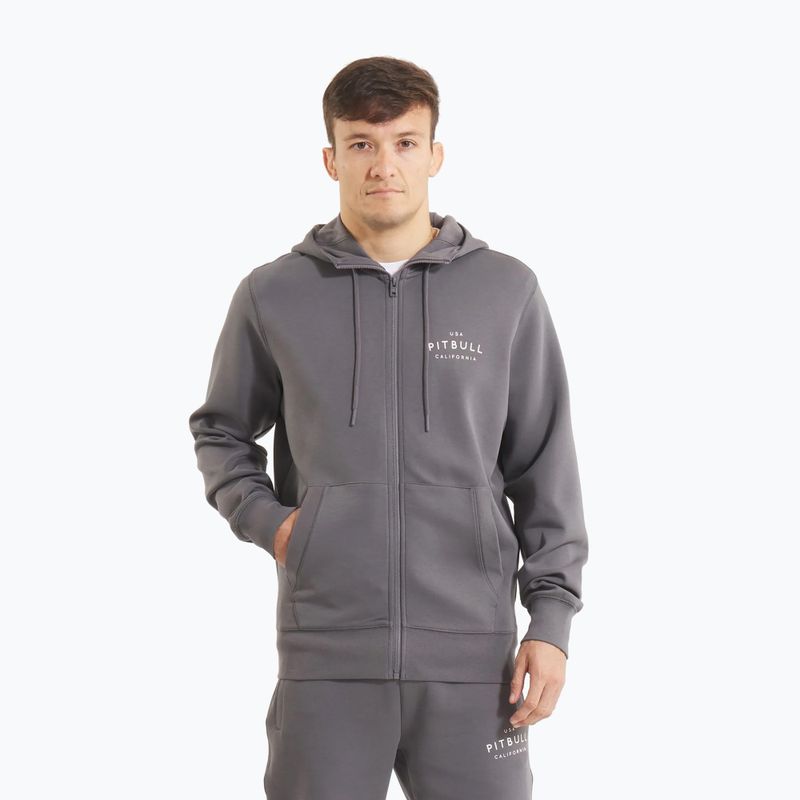 Кофта чоловіча Pitbull Sampson Hooded Zip Sweatshirt graphite 4