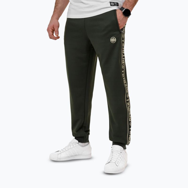 Штани чоловічі Pitbull Trackpants Tape Logo Terry Group old green