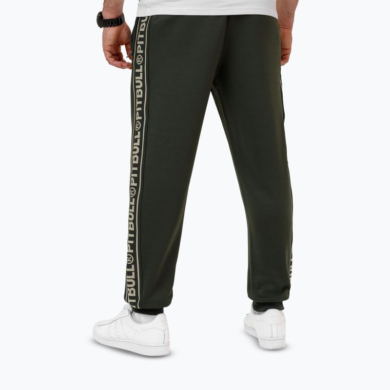 Штани чоловічі Pitbull Trackpants Tape Logo Terry Group old green 2