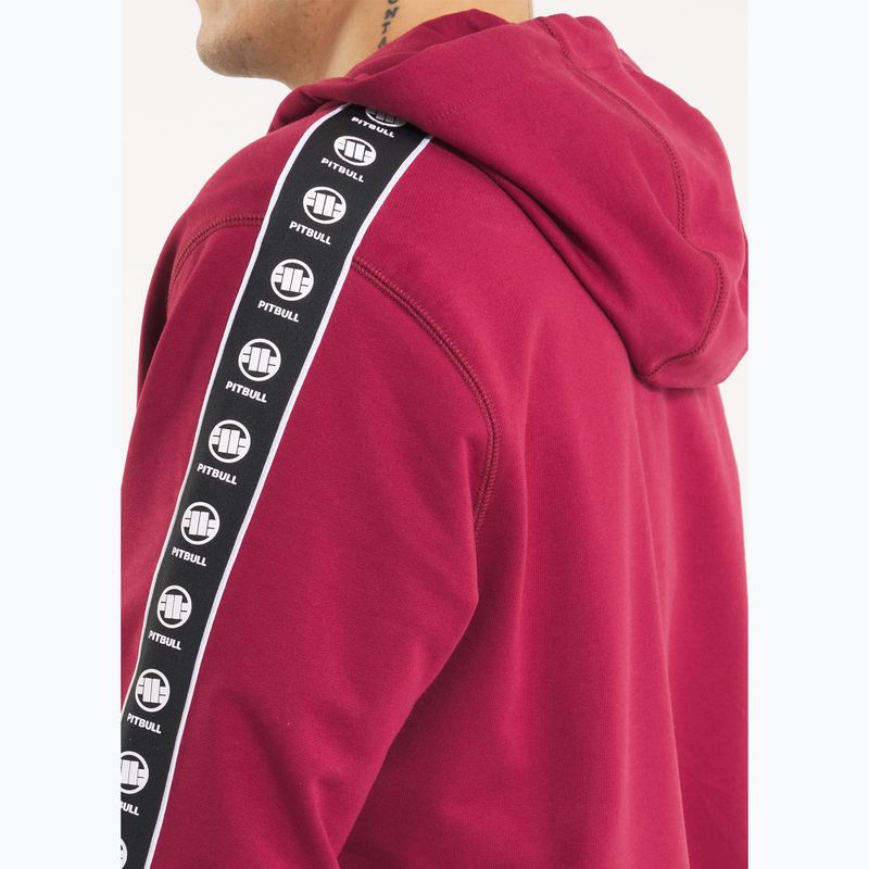 Кофта чоловіча Pitbull Tape Nugget Hooded Zip Sweatshirt burgundy 5