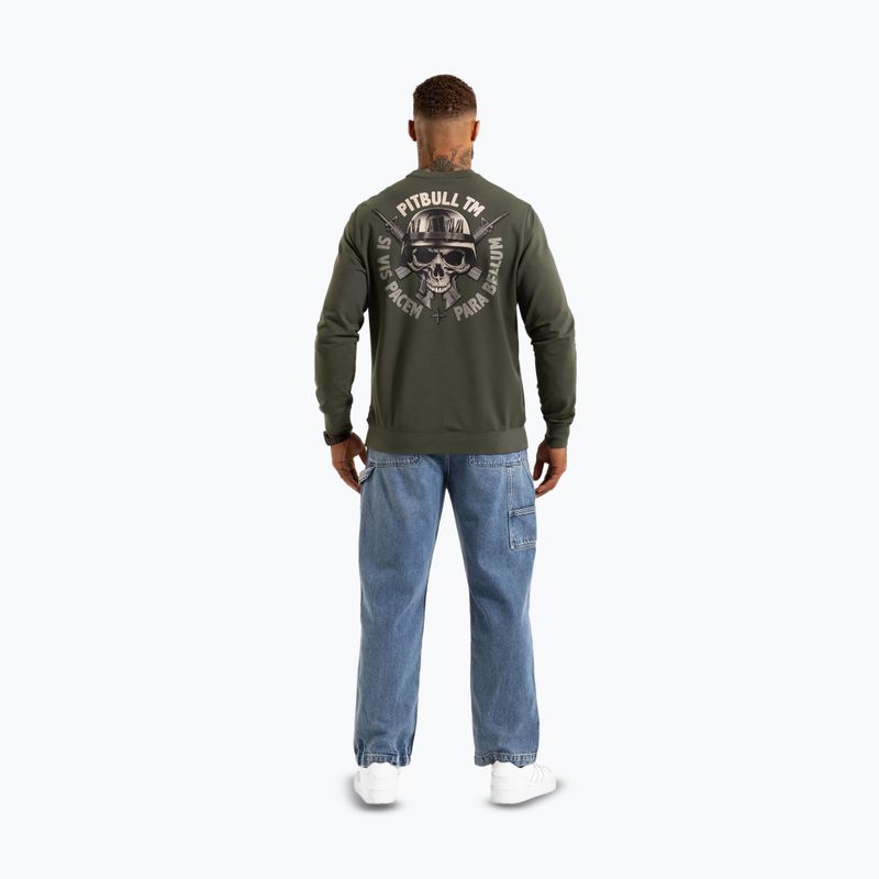 Кофта чоловіча Pitbull Para Bellum Crewneck Sweatshirt old green 2