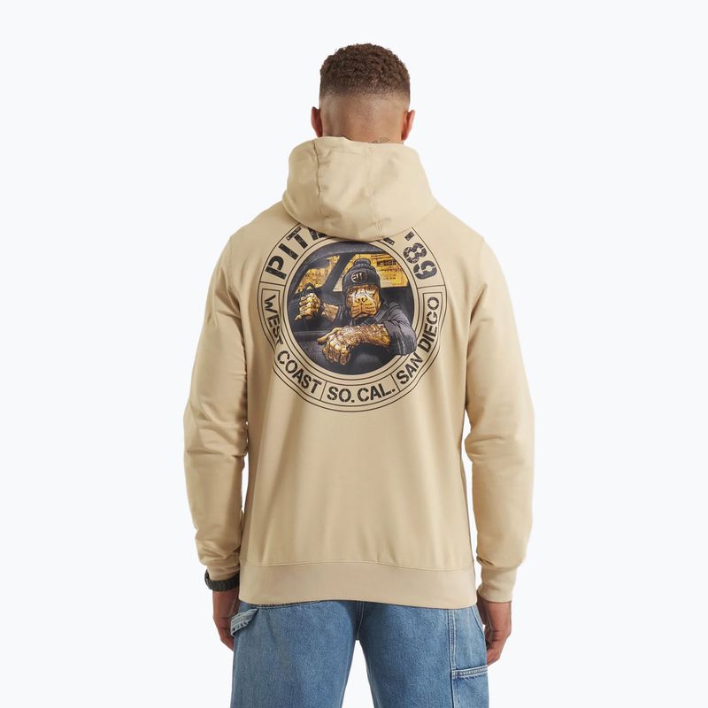 Кофта чоловіча Pitbull Driving Hooded Sweatshirt pale sand 3