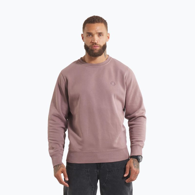 Кофта чоловіча Pitbull Lancaster 2 Crewneck Sweatshirt washed burgundy