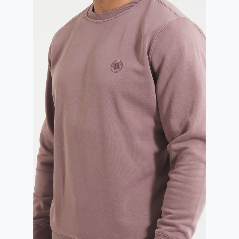 Кофта чоловіча Pitbull Lancaster 2 Crewneck Sweatshirt washed burgundy 4