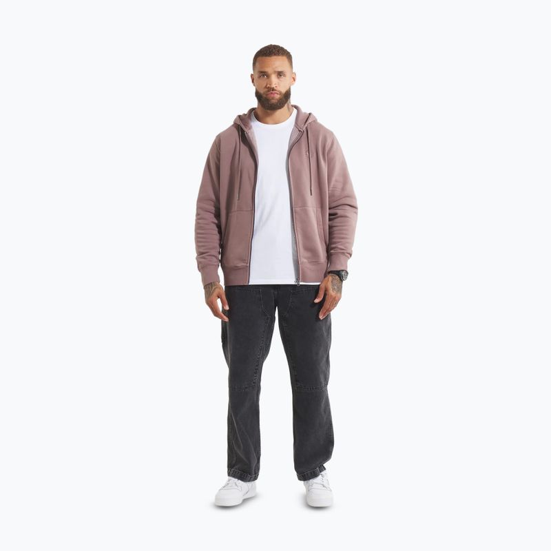 Кофта чоловіча Pitbull Lancaster 2 Hooded Zip Sweatshirt washed burgundy 2