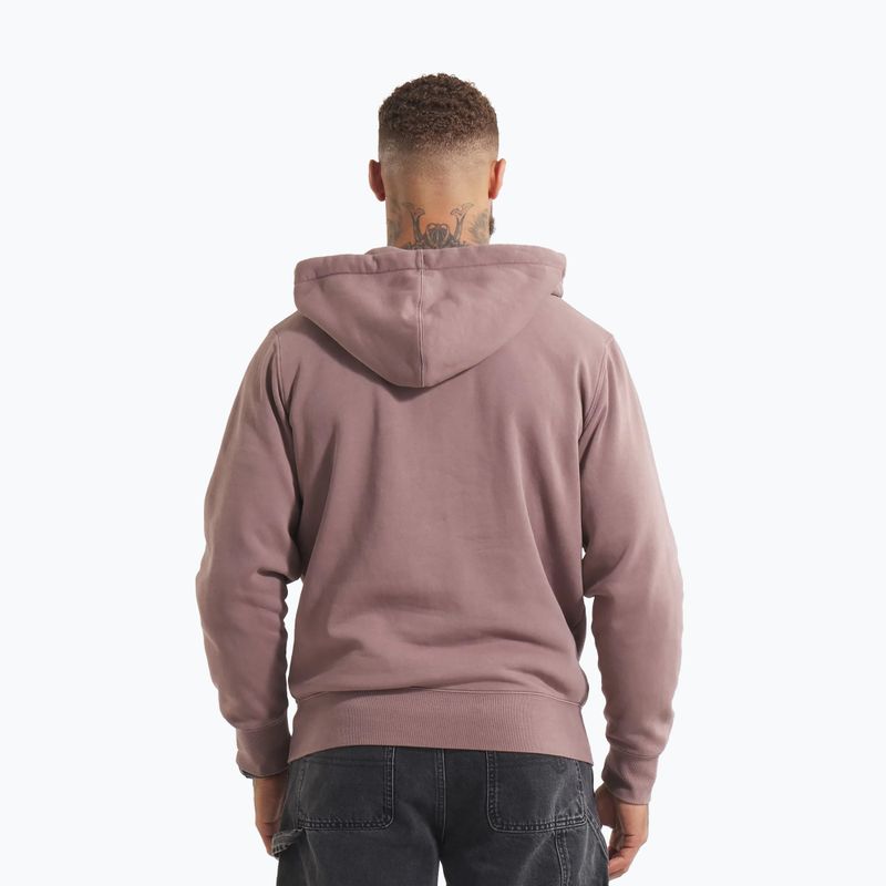 Кофта чоловіча Pitbull Lancaster 2 Hooded Zip Sweatshirt washed burgundy 3
