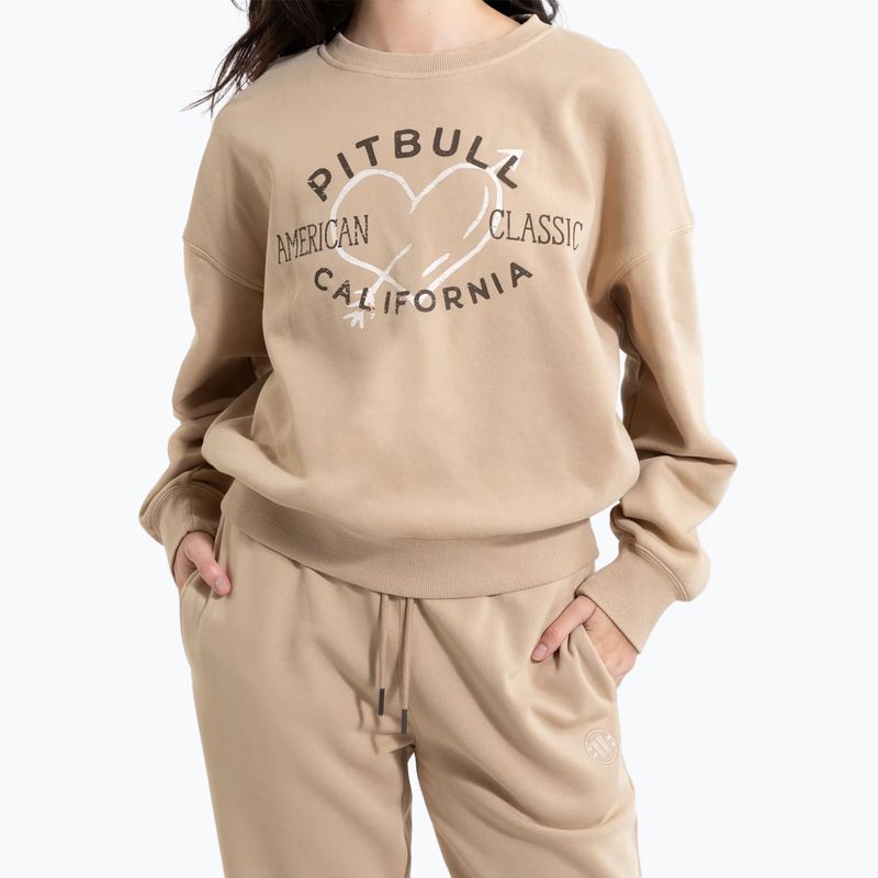 Кофта жіноча Pitbull Manzanita Heart Crewneck Sweatshirt sand 3