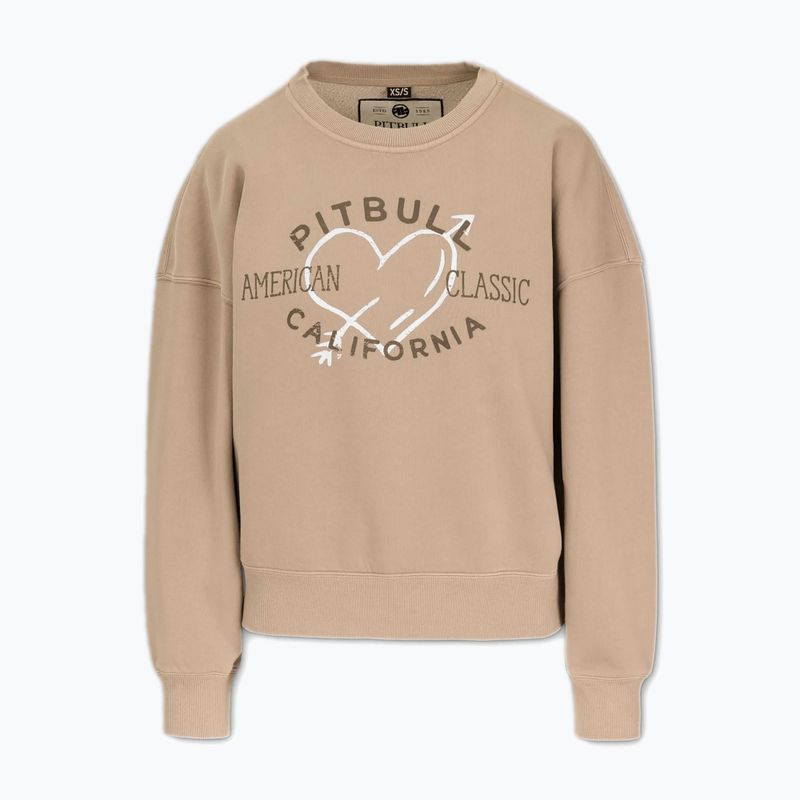 Кофта жіноча Pitbull Manzanita Heart Crewneck Sweatshirt sand 4