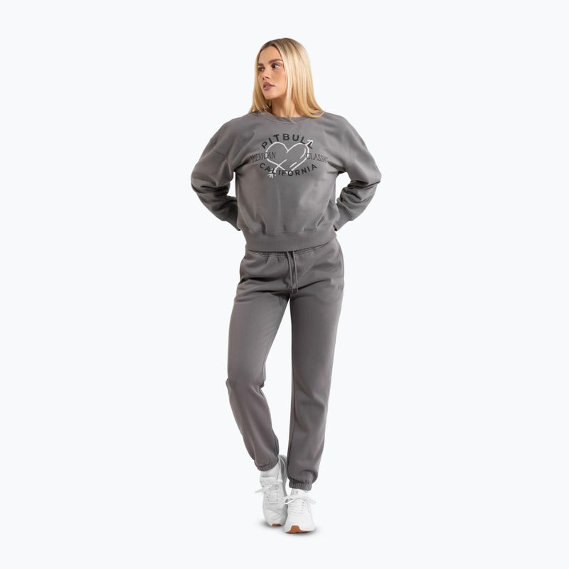 Кофта жіноча Pitbull Manzanita Heart Crewneck Sweatshirt washed grey 2