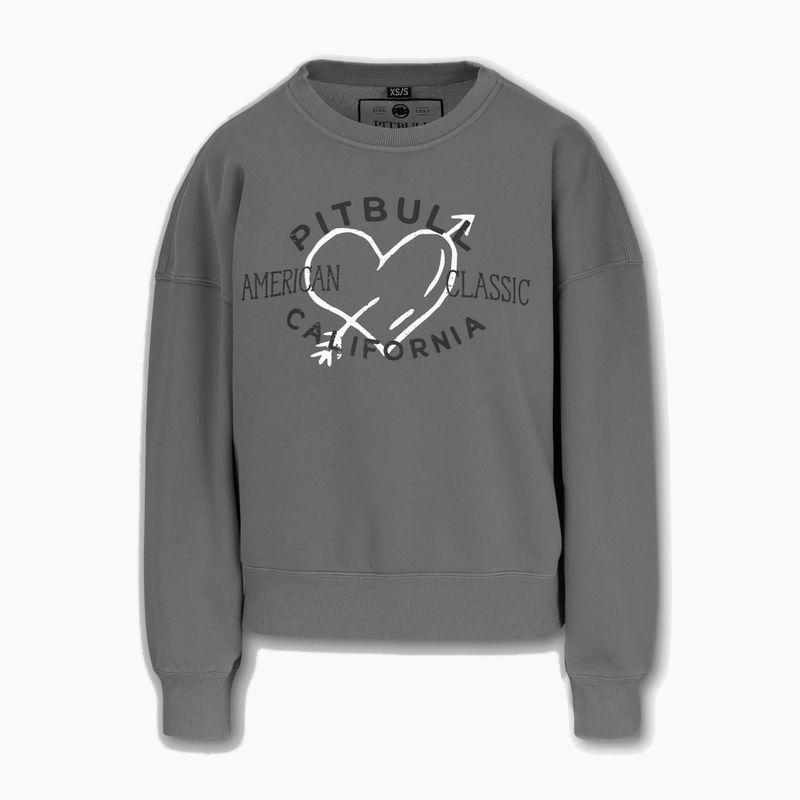 Кофта жіноча Pitbull Manzanita Heart Crewneck Sweatshirt washed grey 4