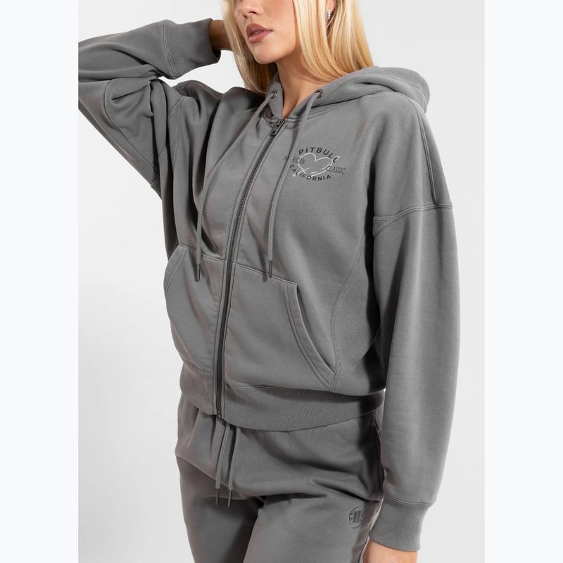 Кофта жіноча Pitbull Manzanita Heart Hooded Zip Sweatshirt washed grey 3