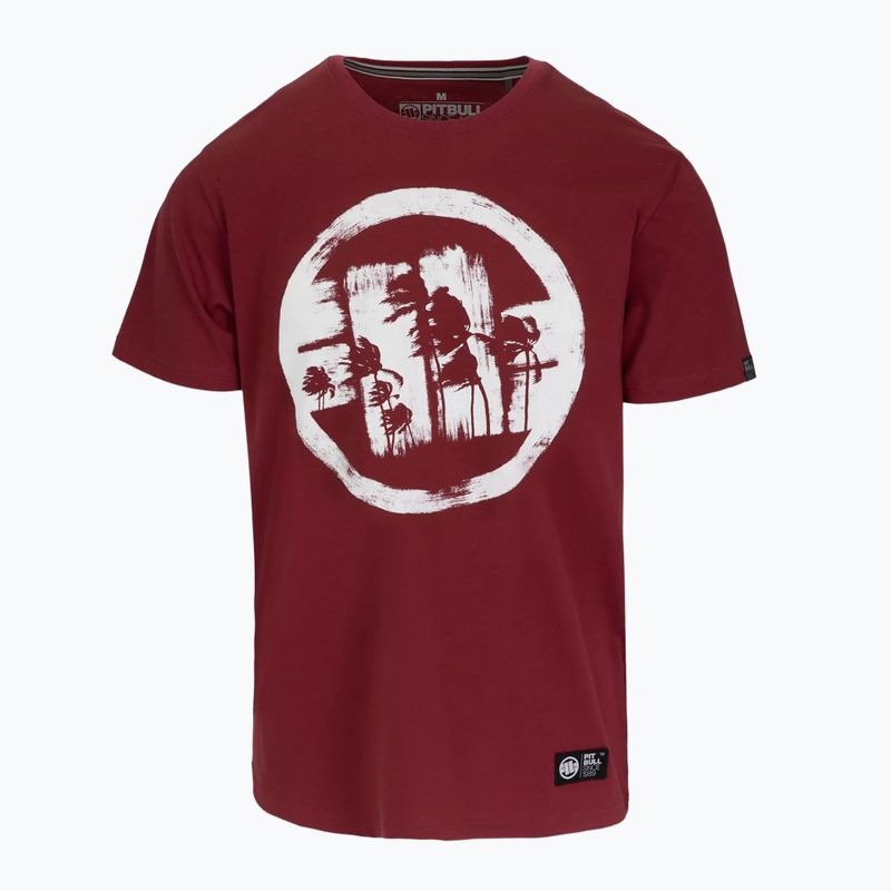Футболка чоловіча Pitbull Logo Palms burgundy 4