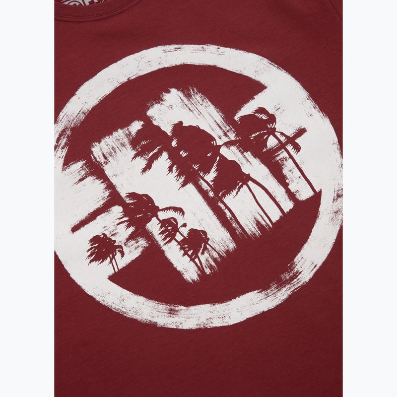 Футболка чоловіча Pitbull Logo Palms burgundy 7