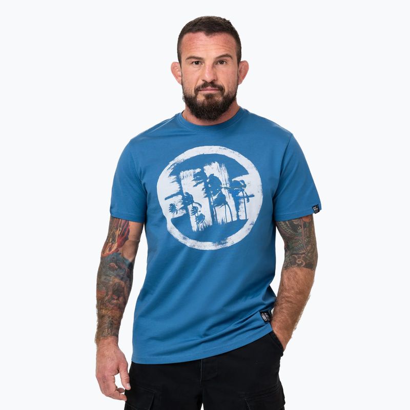 Футболка чоловіча Pitbull Logo Palms shade blue