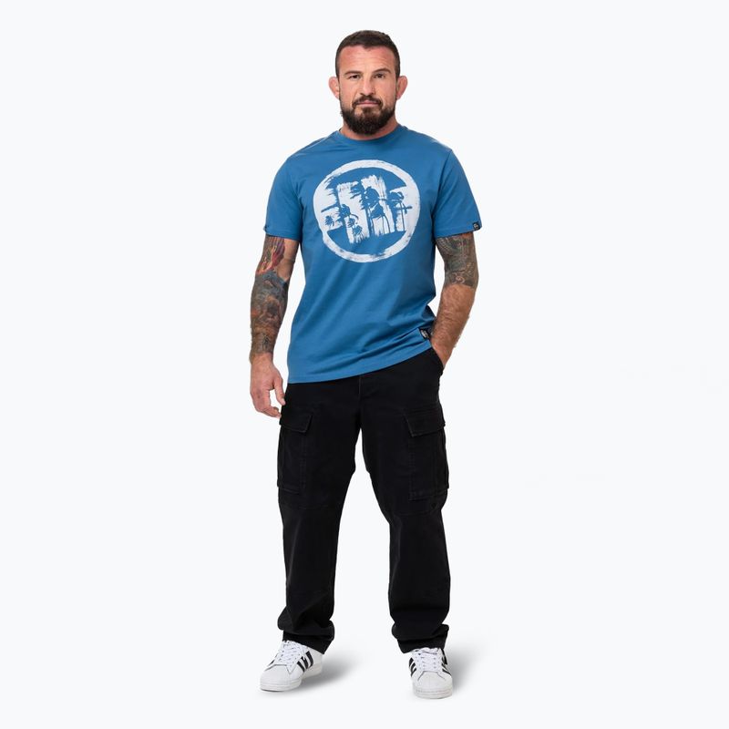 Футболка чоловіча Pitbull Logo Palms shade blue 2