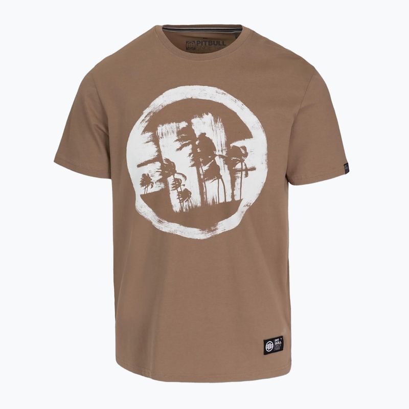 Футболка чоловіча Pitbull Logo Palms brown savana 4