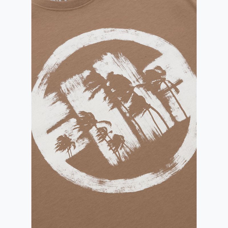 Футболка чоловіча Pitbull Logo Palms brown savana 7