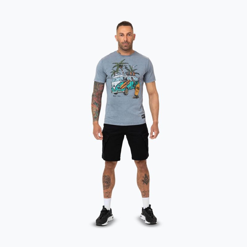 Футболка чоловіча Pitbull Open Beach washed blue 2