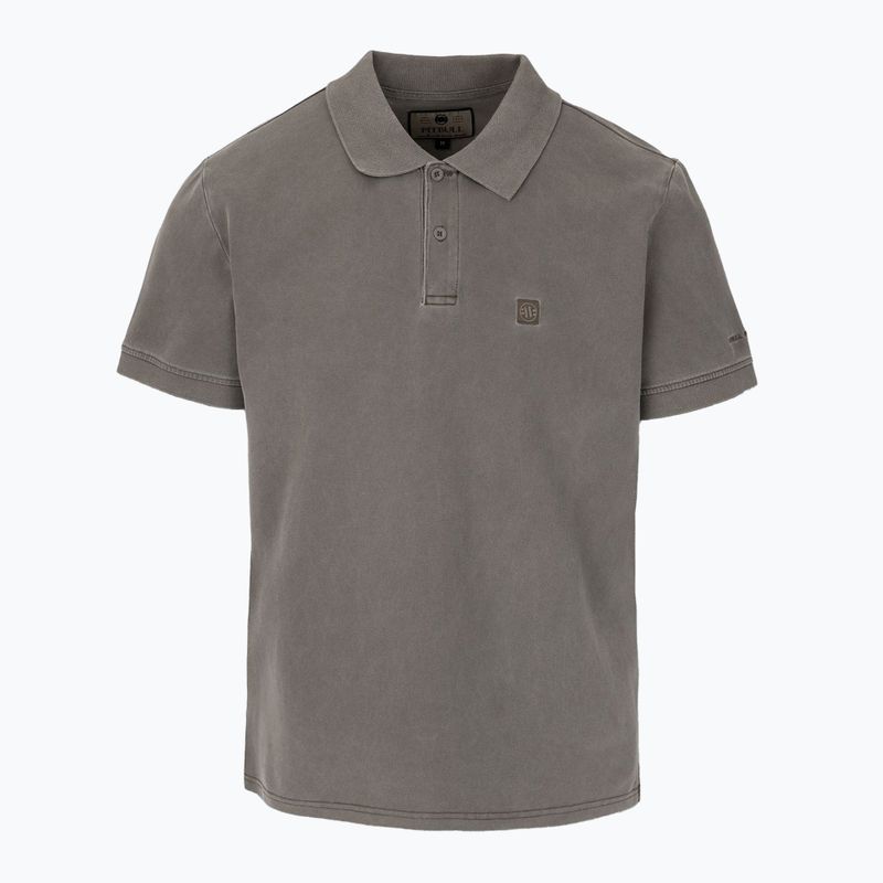 Футболка поло чоловіча Pitbull Washed Polo dark brown