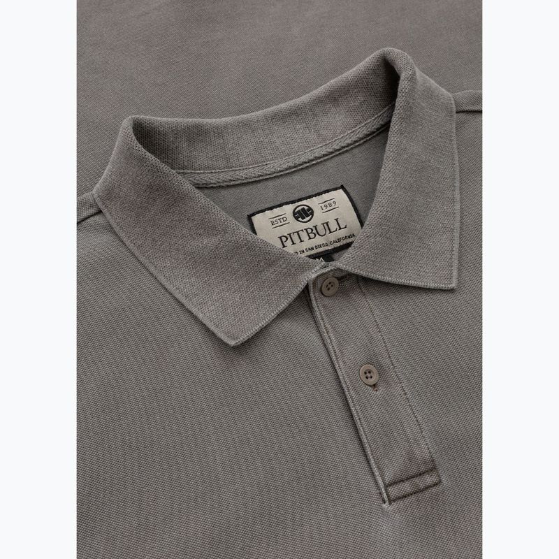 Футболка поло чоловіча Pitbull Washed Polo dark brown 3