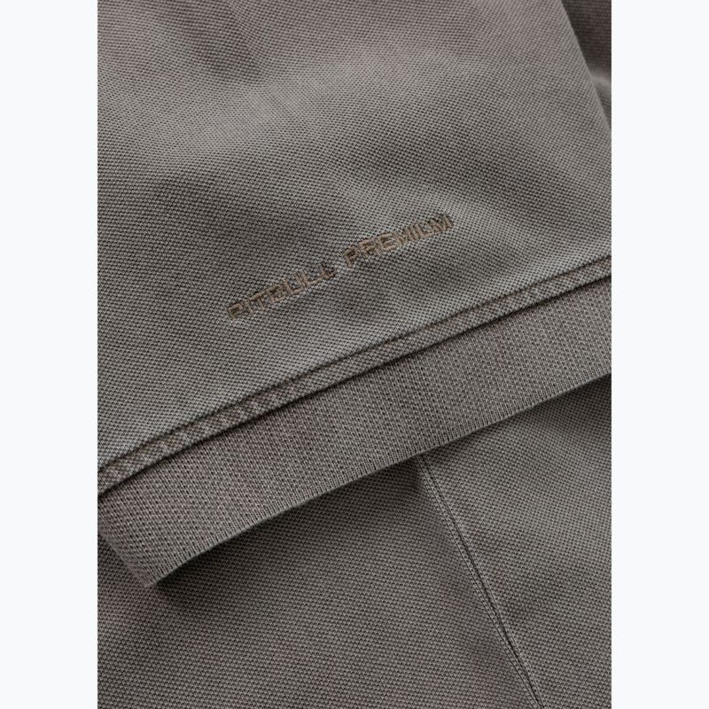 Футболка поло чоловіча Pitbull Washed Polo dark brown 6