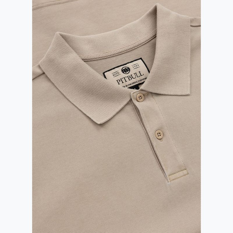 Футболка поло чоловіча Pitbull Washed Polo pale sand 3