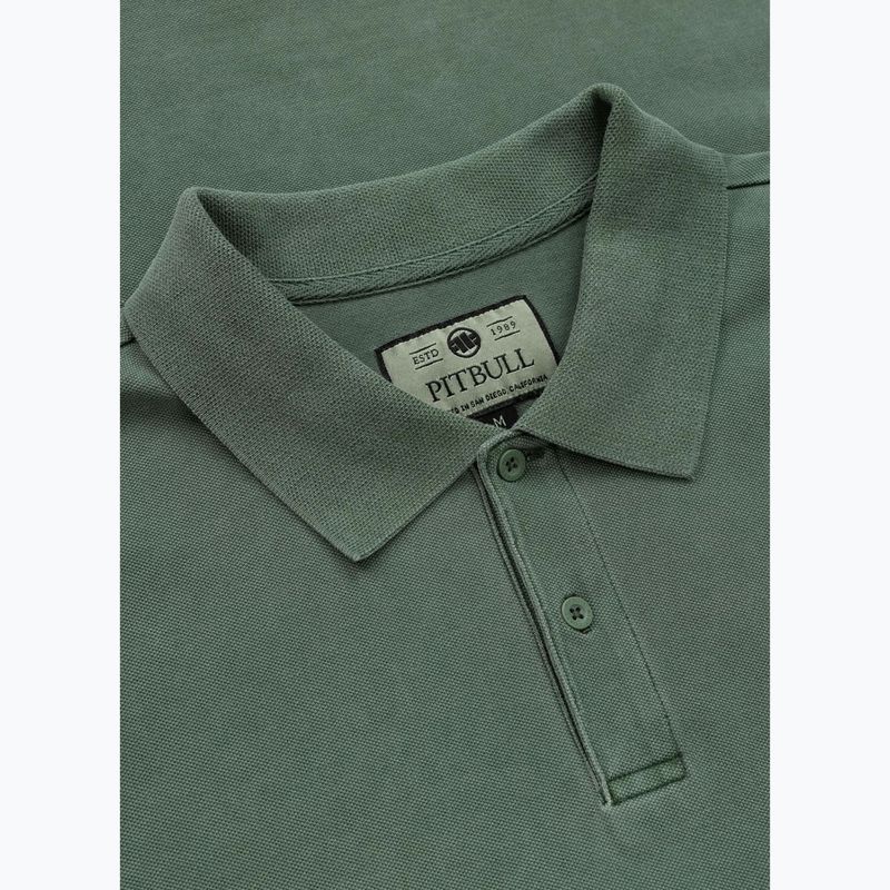 Футболка поло чоловіча Pitbull Washed Polo sage green 3