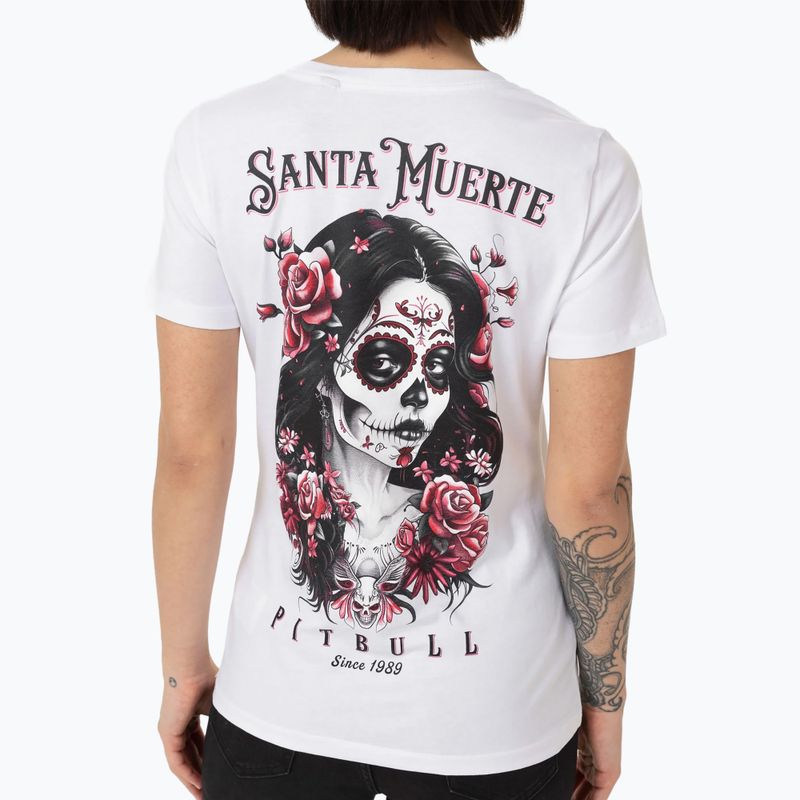 Футболка жіноча Pitbull Santa Muerte Rose white 3