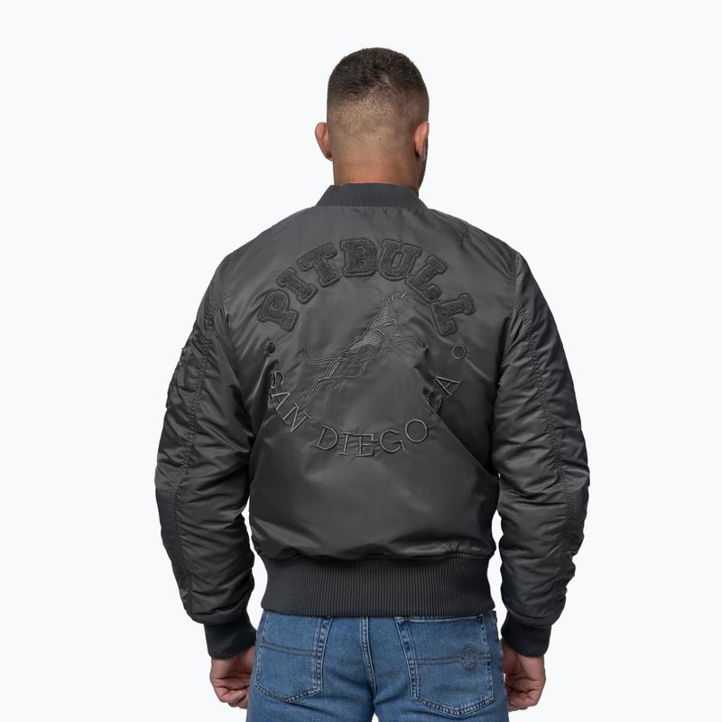 Куртка чоловіча Pitbull Hacket Washed Bomber graphite 3