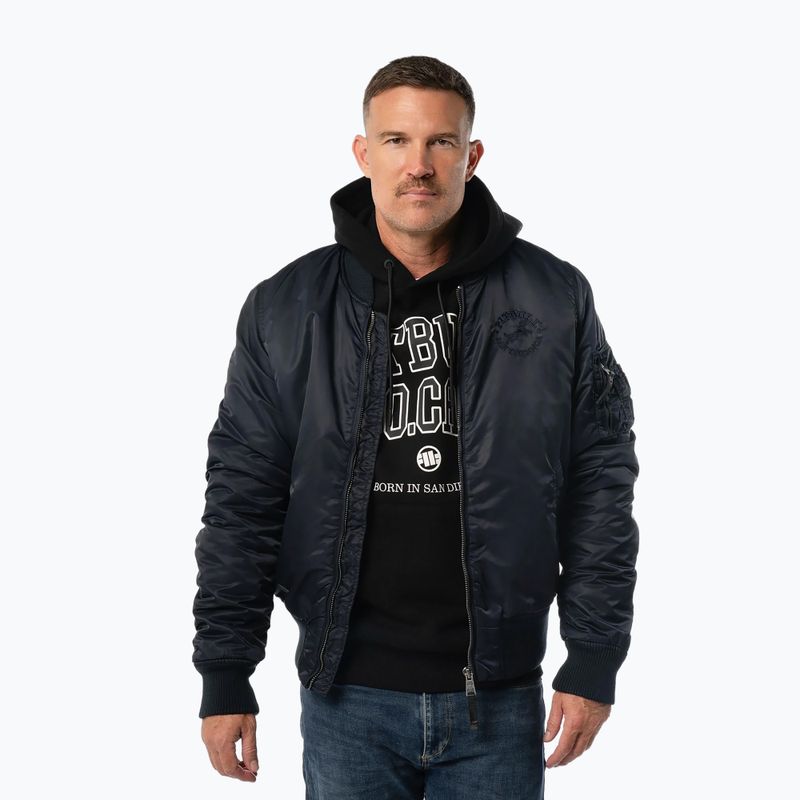 Куртка чоловіча Pitbull Hacket Washed Bomber dark navy
