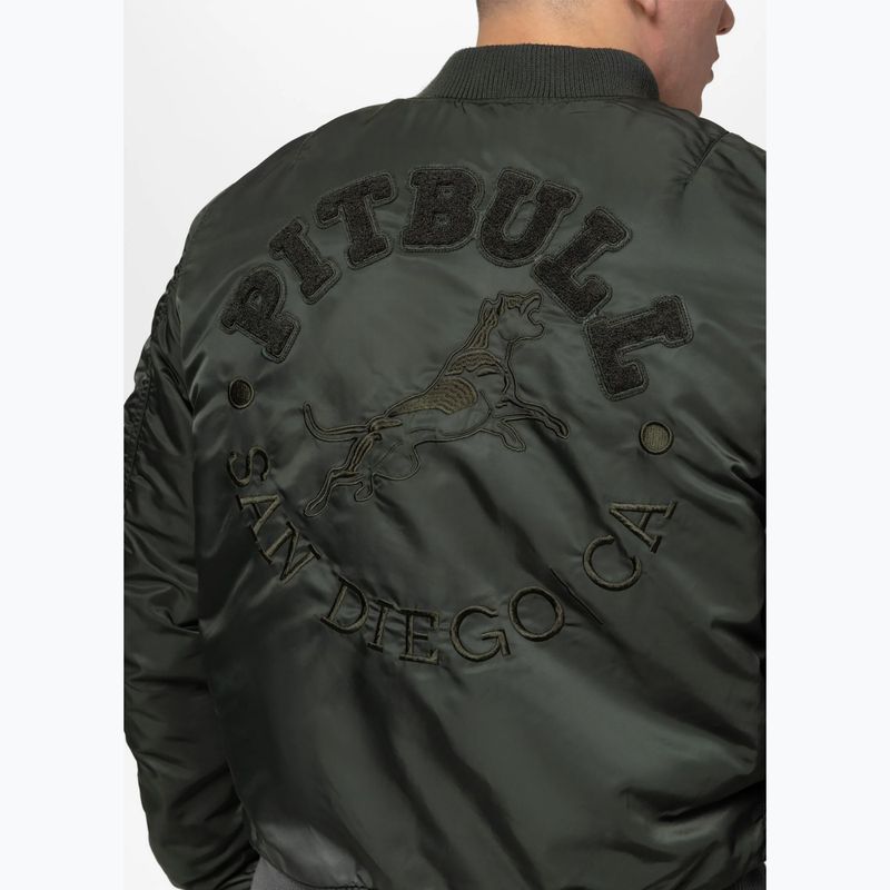 Куртка чоловіча Pitbull Hacket Washed Bomber dark green 4