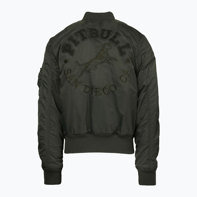Куртка чоловіча Pitbull Hacket Washed Bomber dark green 2