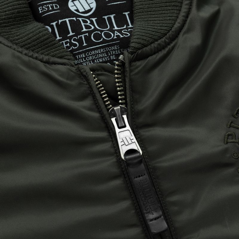 Куртка чоловіча Pitbull Hacket Washed Bomber dark green 3