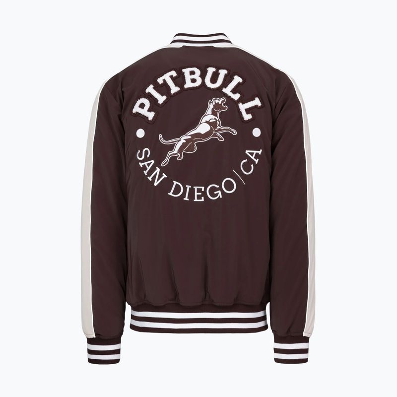 Чоловіча куртка Pitbull Manolito Baseball burgundy 8