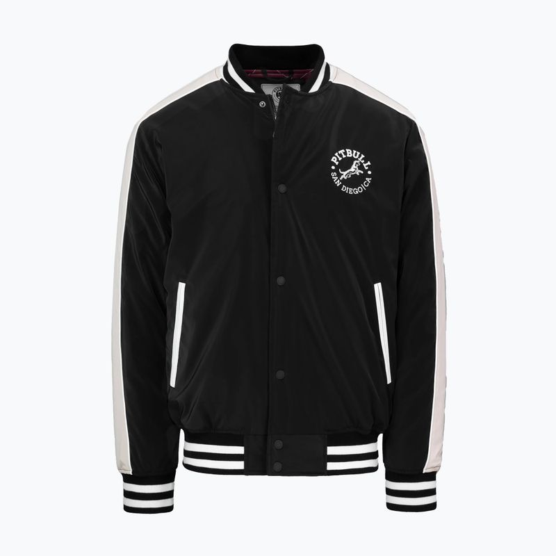 Чоловіча куртка Pitbull Manolito Baseball black/white 7