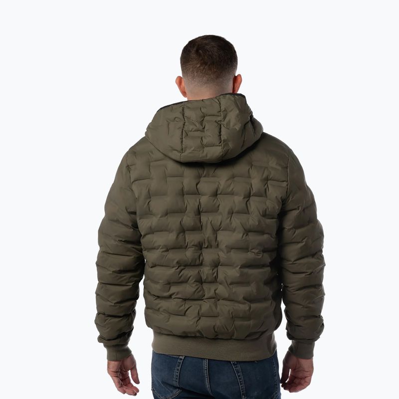 Чоловіча зимова куртка Pitbull Fisk Quilted Hooded olive 2