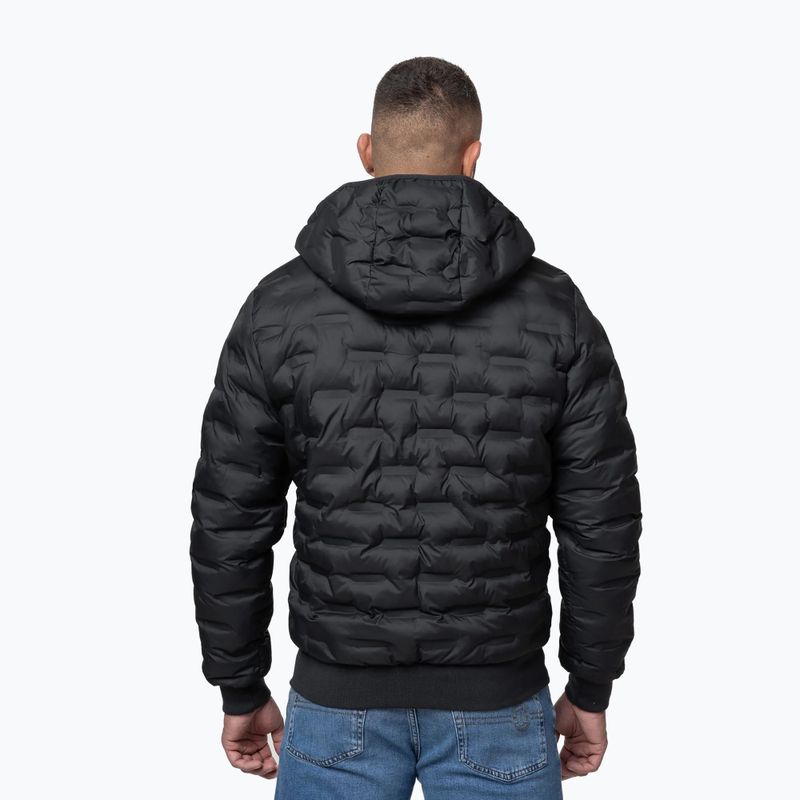 Чоловіча зимова куртка Pitbull Fisk Quilted Hooded black 3