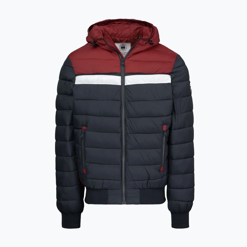 Куртка зимова чоловіча Pitbull Rubio Quilted Hooded dark navy/red 5