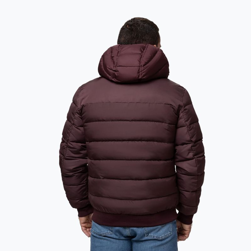 Чоловіча зимова куртка Pitbull Dillon Quilted Hooded burgundy 3