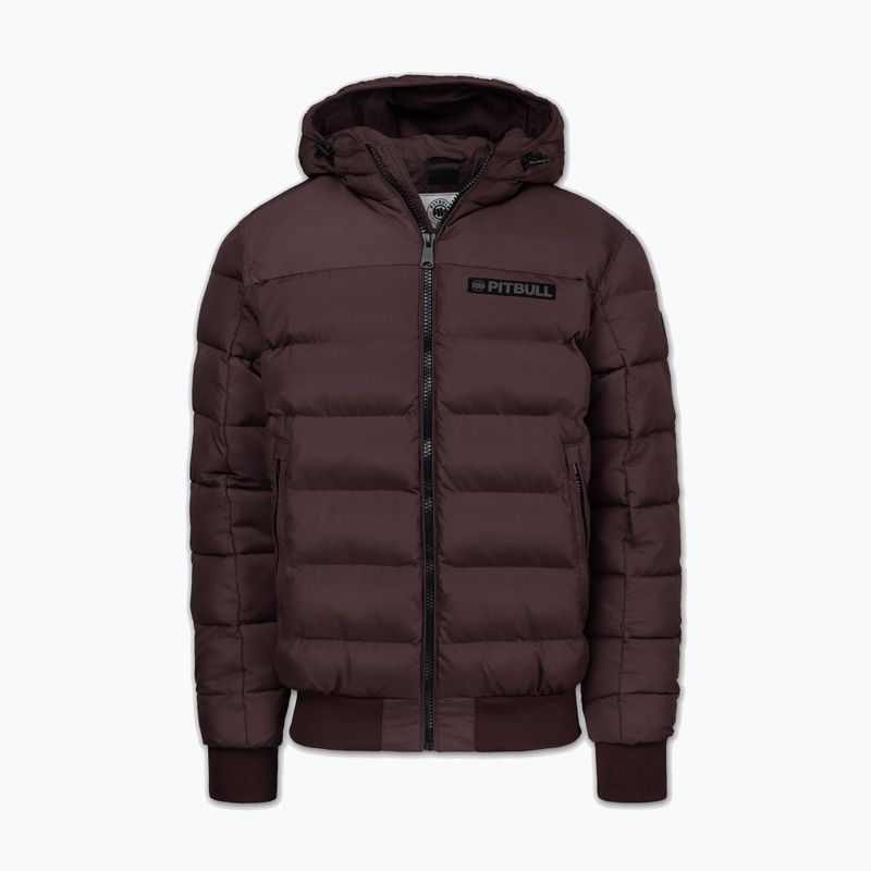 Куртка зимова чоловіча Pitbull Dillon Quilted Hooded burgundy 5