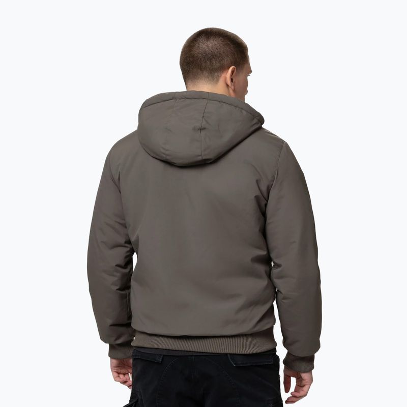 Куртка зимова чоловіча Pitbull Elkwood 3 Sherpa Hooded taupe 3