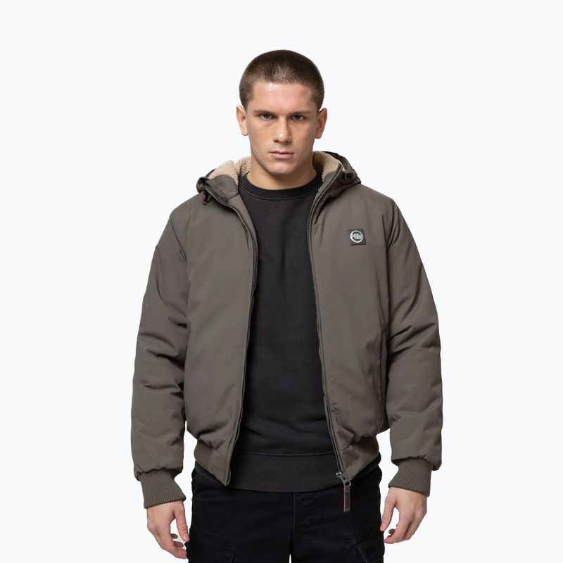 Чоловіча зимова куртка Pitbull Elkwood 3 Sherpa Hooded taupe 4