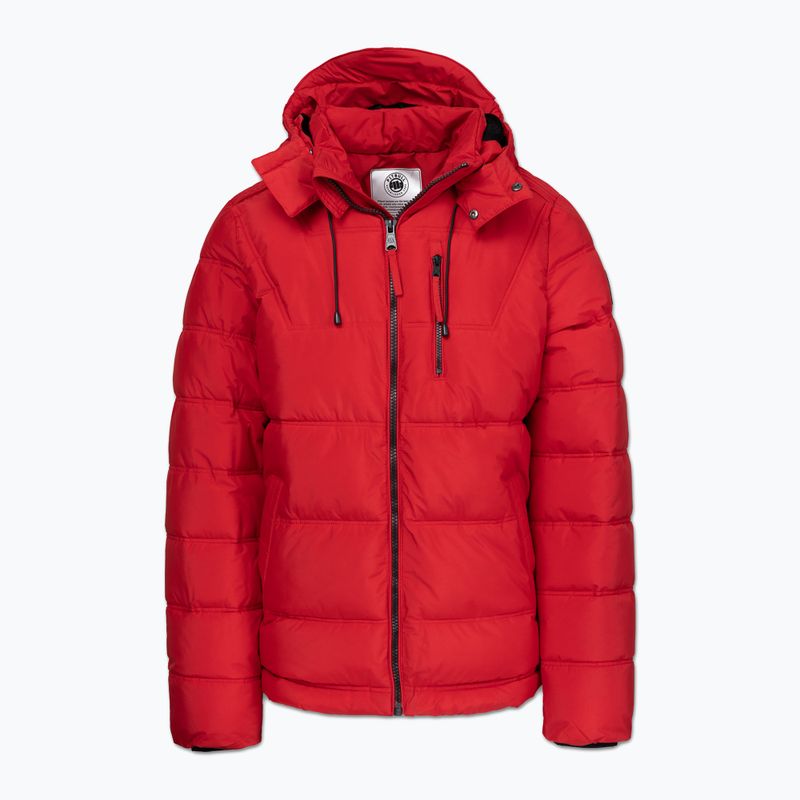 Куртка зимова чоловіча Pitbull Piedmont Quilted Hooded fluo/red