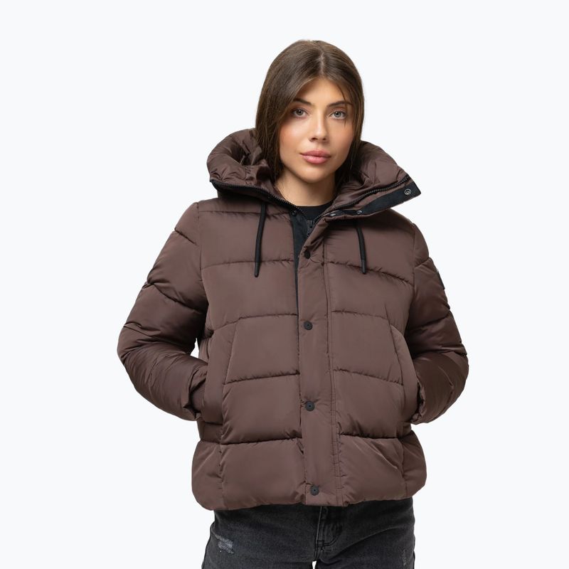 Куртка зимова жіноча Pitbull Amalia Padded Hooded dark chocolate